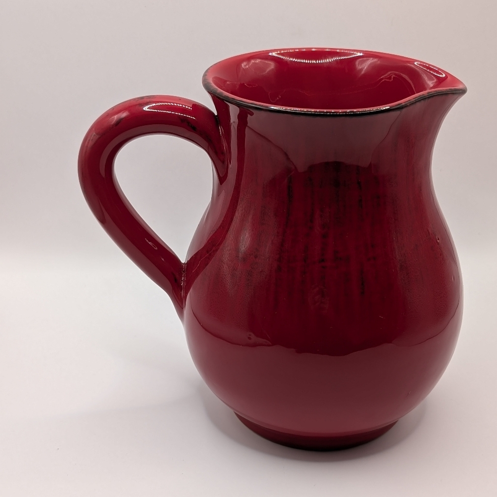 Red Ceramic Pitcher